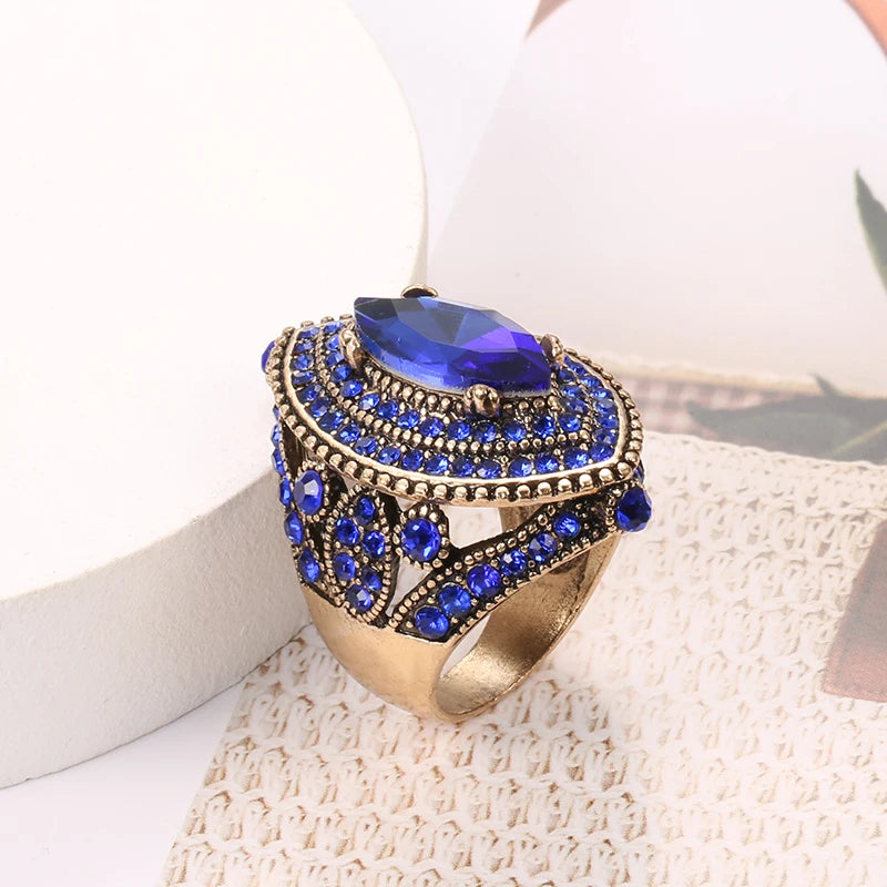 Mystic Blue Crystal Ring