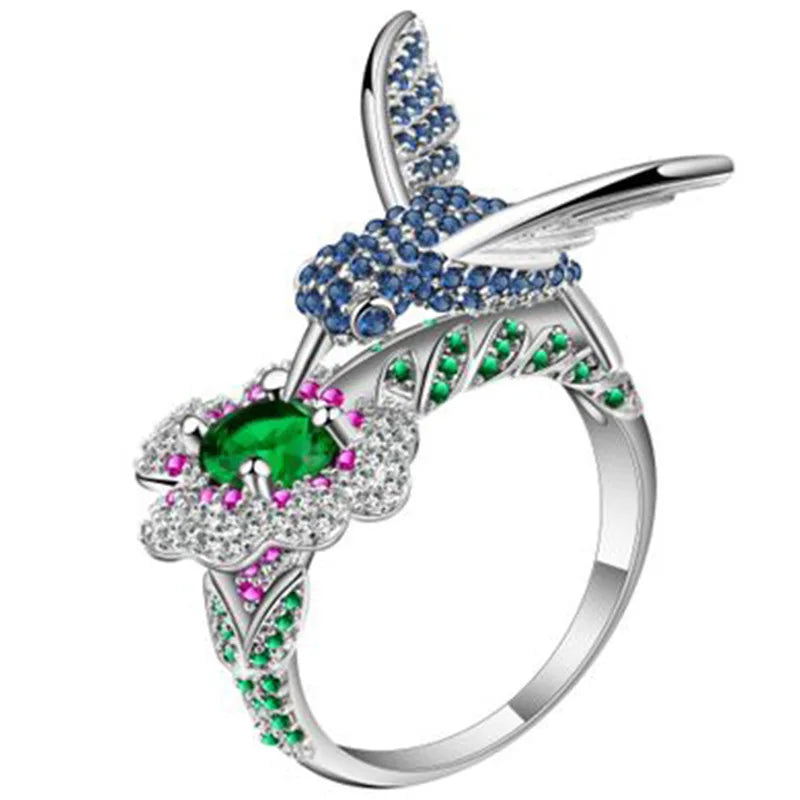 Green Crystal Ring